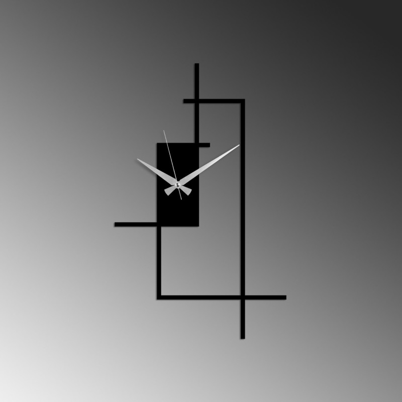 Wallxpert Decorative Metal Wall Clock Corner Black