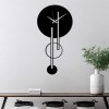Wallxpert Decorative Metal Wall Clock Full Empty Black