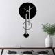 Decorative Metal Wall Clock Full Empty Black Wallxpert Decorative Metal Wall Clock Full Empty Black