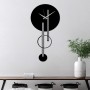 Decorative Metal Wall Clock Full Empty Black