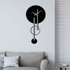 Wallxpert Decorative Metal Wall Clock Full Empty Black