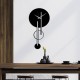 Decorative Metal Wall Clock Full Empty Black Wallxpert Decorative Metal Wall Clock Full Empty Black