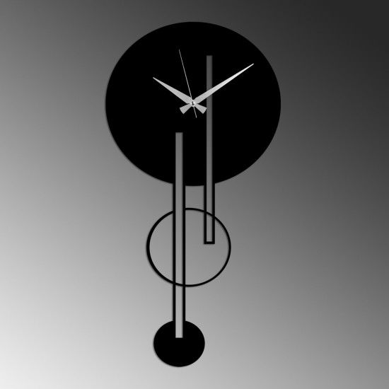 Decorative Metal Wall Clock Full Empty Black Wallxpert Decorative Metal Wall Clock Full Empty Black