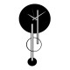Decorative Metal Wall Clock Full Empty Black Wallxpert Decorative Metal Wall Clock Full Empty Black