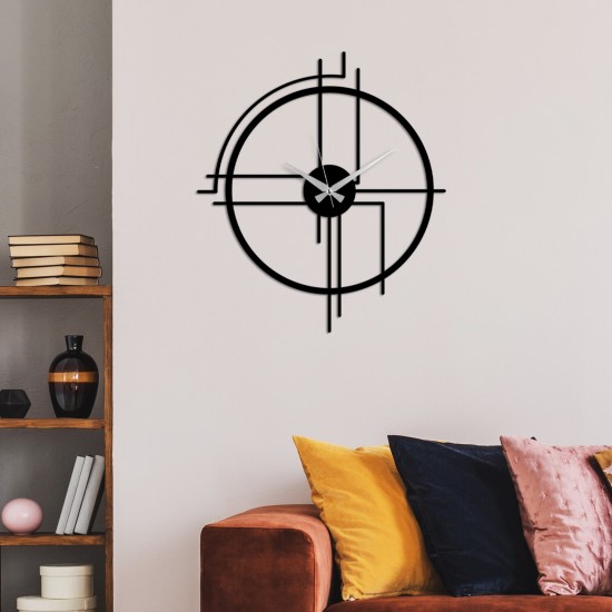 Decorative Metal Wall Clock Minimal Black Decorative Metal Wall Clock Minimal Black