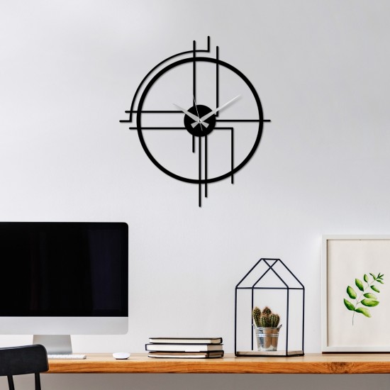 Decorative Metal Wall Clock Minimal Black Decorative Metal Wall Clock Minimal Black