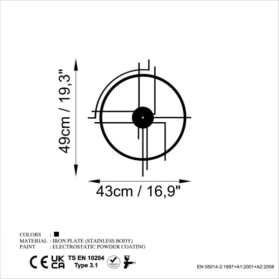 Decorative Metal Wall Clock Minimal Black Decorative Metal Wall Clock Minimal Black