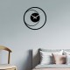 Decorative Metal Wall Clock Circle 15 Black