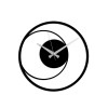 Decorative Metal Wall Clock Circle 15 Black