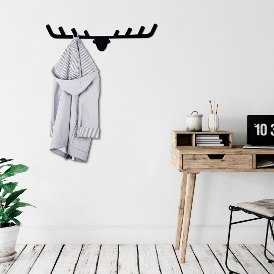 Metal Wall Hook Antler Black Wallxpert Metal Wall Hook Antler Black