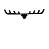 Wallxpert Metal Wall Hook Antler Black
