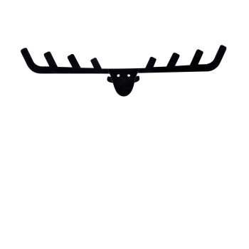 Metal Wall Hook Antler Black