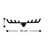 Wallxpert Metal Wall Hook Antler Black
