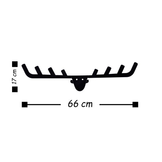 Metal Wall Hook Antler Black Wallxpert Metal Wall Hook Antler Black