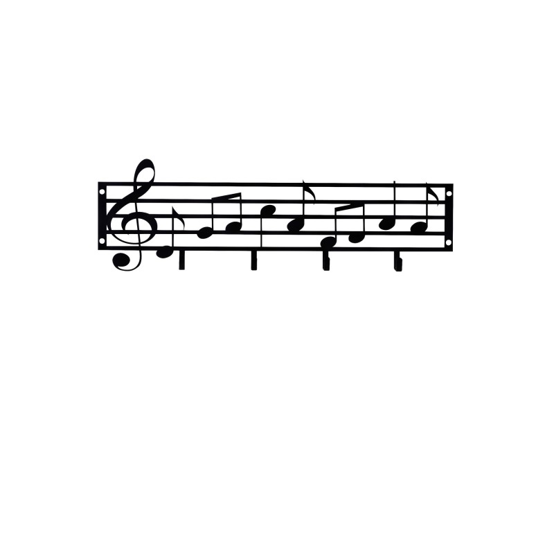 Wallxpert Metal Wall Hook Note Black