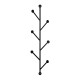Wallxpert Metal Wall Hook Rod 2 Black