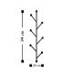 Wallxpert Metal Wall Hook Rod 2 Black