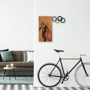 Decorative Wooden Wall Accessory Banksy - 14 Walnut
Black