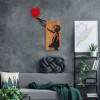 Wallxpert Decorative Wooden Wall Accessory Banksy - 15 Walnut
Black