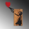 Wallxpert Decorative Wooden Wall Accessory Banksy - 15 Walnut
Black