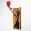 Wallxpert Decorative Wooden Wall Accessory Banksy - 15 Walnut
Black