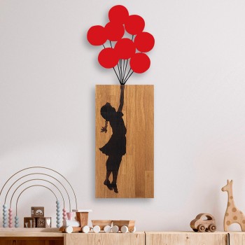 Decorative Wooden Wall Accessory Banksy - 17 Walnut
Black