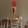 Wallxpert Decorative Wooden Wall Accessory Banksy - 17 Walnut
Black
