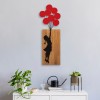 Wallxpert Decorative Wooden Wall Accessory Banksy - 17 Walnut
Black