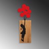 Wallxpert Decorative Wooden Wall Accessory Banksy - 17 Walnut
Black