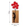 Wallxpert Decorative Wooden Wall Accessory Banksy - 17 Walnut
Black