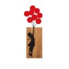 Wallxpert Decorative Wooden Wall Accessory Banksy - 17 Walnut
Black