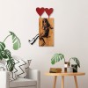 Wallxpert Decorative Wooden Wall Accessory Banksy - 18 Walnut
Black