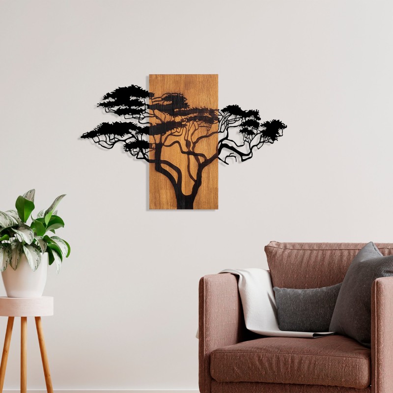 Wallxpert Decorative Wooden Wall Accessory Acacia Tree - 387 Walnut
Black