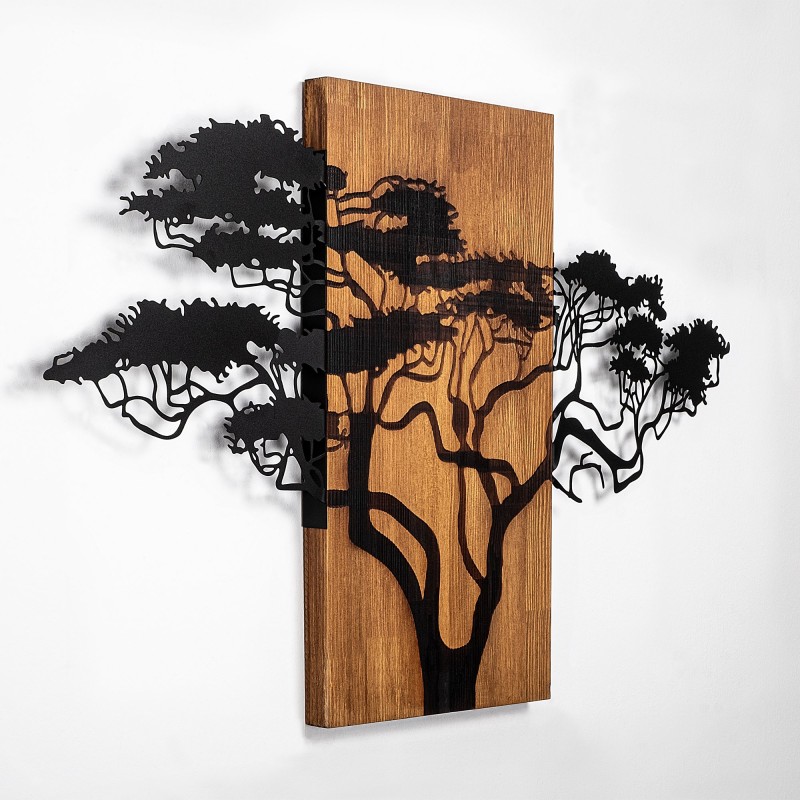 Wallxpert Decorative Wooden Wall Accessory Acacia Tree - 387 Walnut
Black
