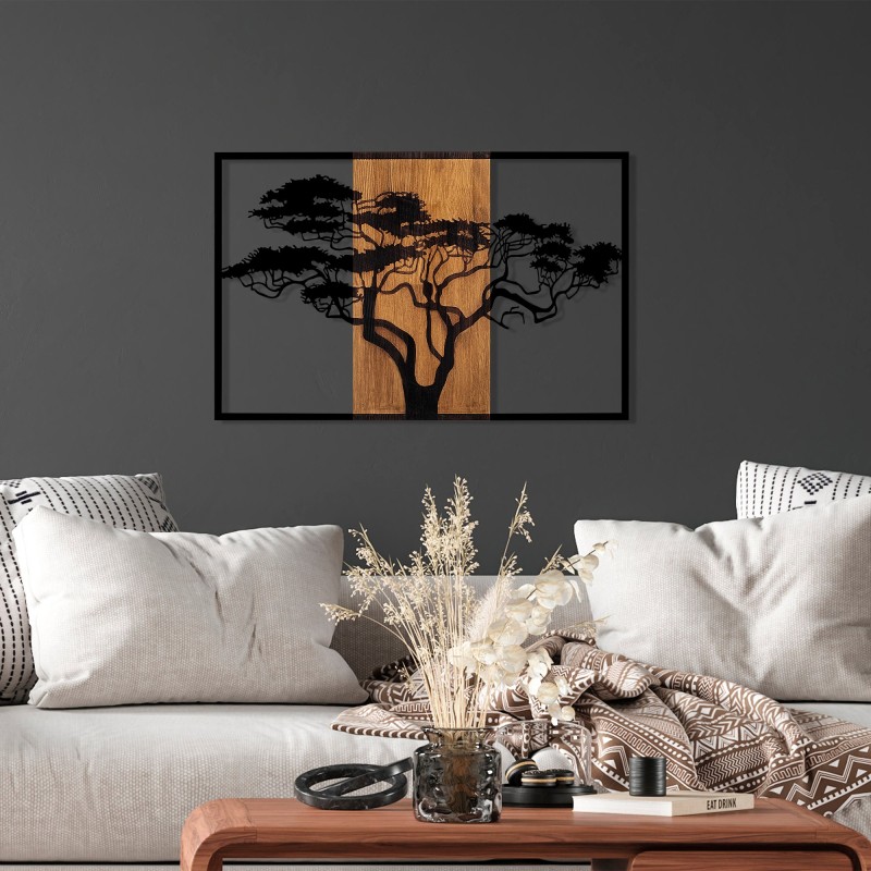 Wallxpert Decorative Wooden Wall Accessory Acacia Tree - 388 Walnut
Black