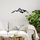 Wallxpert Decorative Metal Wall Accessory Mountain - 9 Black