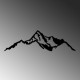 Wallxpert Decorative Metal Wall Accessory Mountain - 9 Black