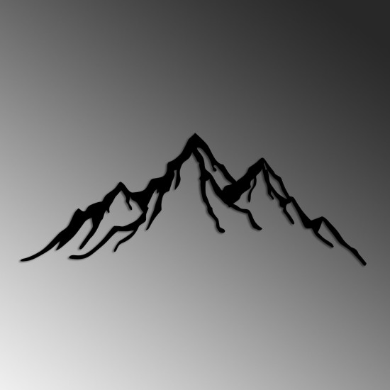 Decorative Metal Wall Accessory Mountain - 11 Black Decorative Metal Wall Accessory Mountain - 11 Black