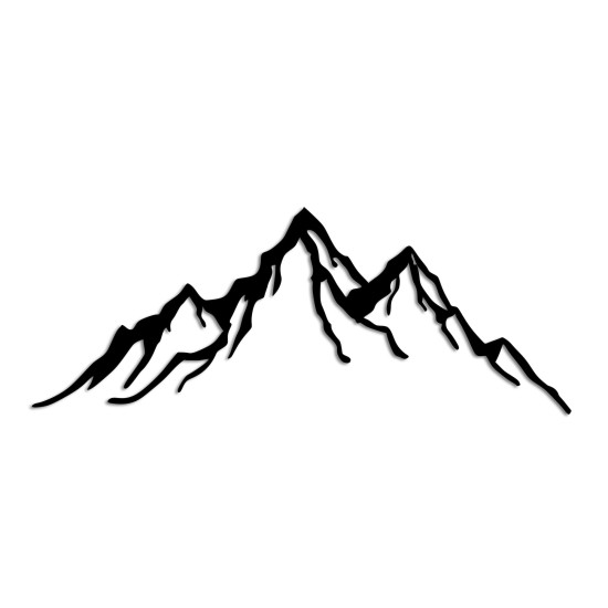 Decorative Metal Wall Accessory Mountain - 11 Black Decorative Metal Wall Accessory Mountain - 11 Black