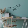 Decorative Metal Wall Accessory Whale - M Black