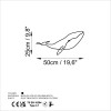 Decorative Metal Wall Accessory Whale - M Black