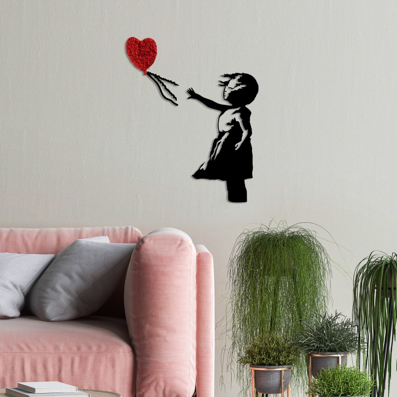 Wallxpert Decorative Metal Wall Accessory Banksy - 13-1 Red
Black