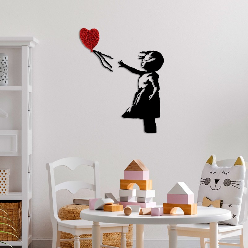 Wallxpert Decorative Metal Wall Accessory Banksy - 13-1 Red
Black