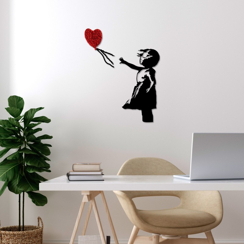 Wallxpert Decorative Metal Wall Accessory Banksy - 13-1 Red
Black