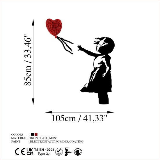 Decorative Metal Wall Accessory Banksy - 13-1 Red
Black Wallxpert Decorative Metal Wall Accessory Banksy - 13-1 Red
Black