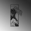 Wallxpert Decorative Metal Wall Accessory Waves 3 Black