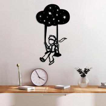 Decorative Metal Wall Accessory The Little Prince 6 Black