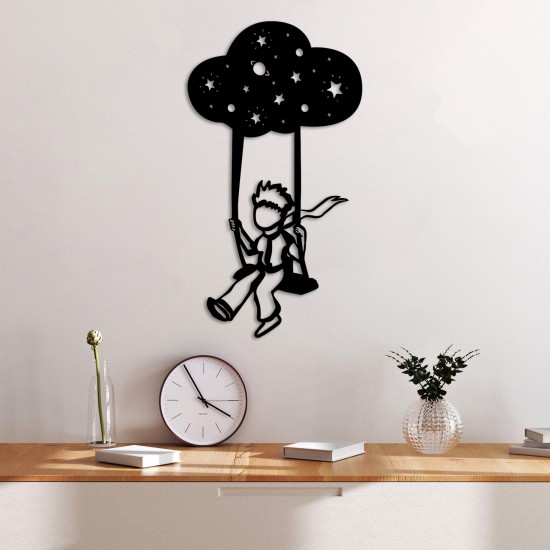 Decorative Metal Wall Accessory The Little Prince 6 Black Decorative Metal Wall Accessory The Little Prince 6 Black