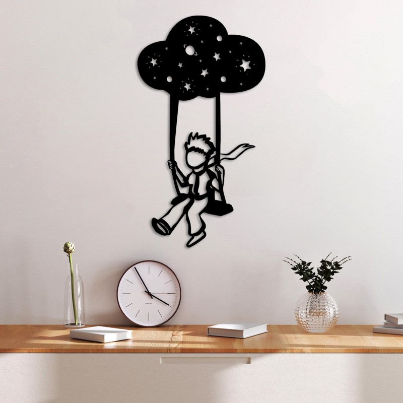 Decorative Metal Wall Accessory The Little Prince 6 Black