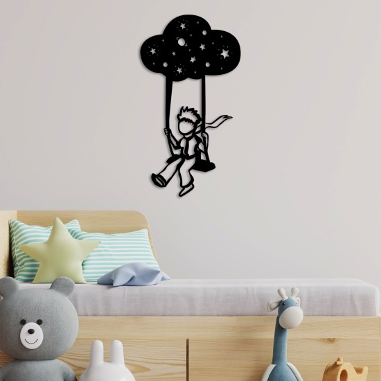 Decorative Metal Wall Accessory The Little Prince 6 Black Decorative Metal Wall Accessory The Little Prince 6 Black